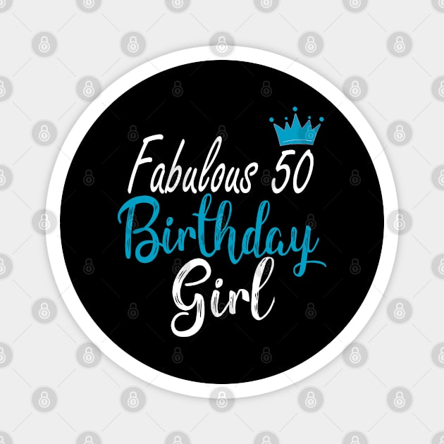 50th birthday, gift, party shirts, birthday squad shirt, party tee shirts, party tank tops, 50th birthday gift for women, tank top Magnet by creativeKh